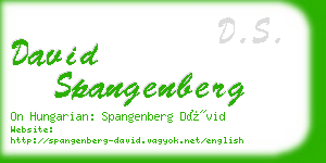 david spangenberg business card
